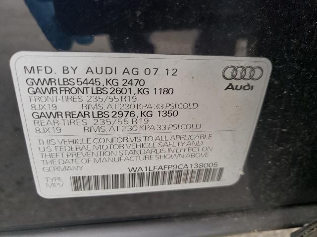 Photo 10 from auction – 2012 AUDI Q5 with VIN WA1LFAFP9CA138005