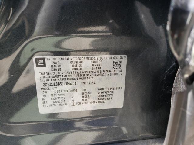 Photo 10 from auction – 2018 CHEVROLET TRAX 1LT with VIN 3GNCJLSB5JL155553