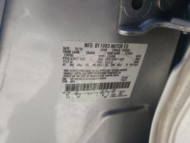 Photo 10 from auction – 2011 FORD EDGE SE with VIN 2FMDK3GC0BBA35504