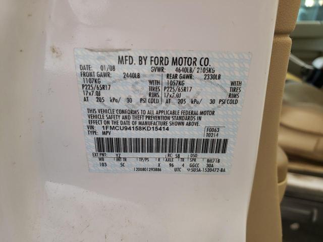 صورة رقم 10 من المزاد - 2008 FORD ESCAPE LIM مع VIN 1FMCU94158KD15414