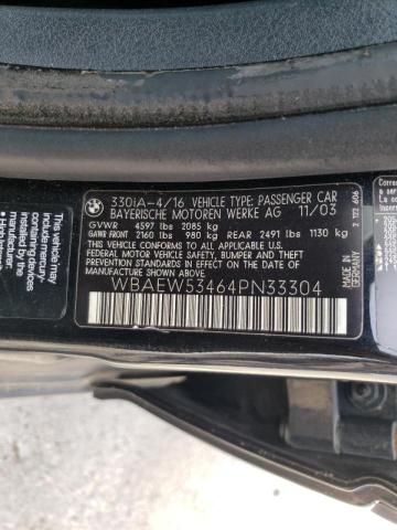 Photo 10 from auction – 2004 BMW 330 XI with VIN WBAEW53464PN33304