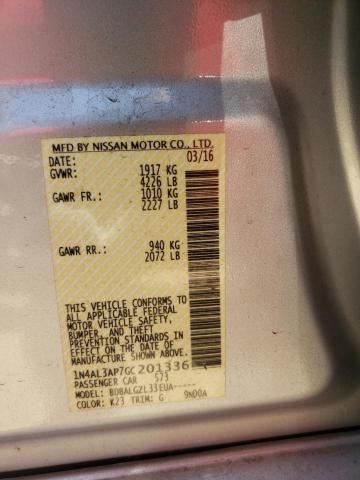 Photo 10 from auction – 2016 NISSAN ALTIMA 2.5 with VIN 1N4AL3AP7GC201336