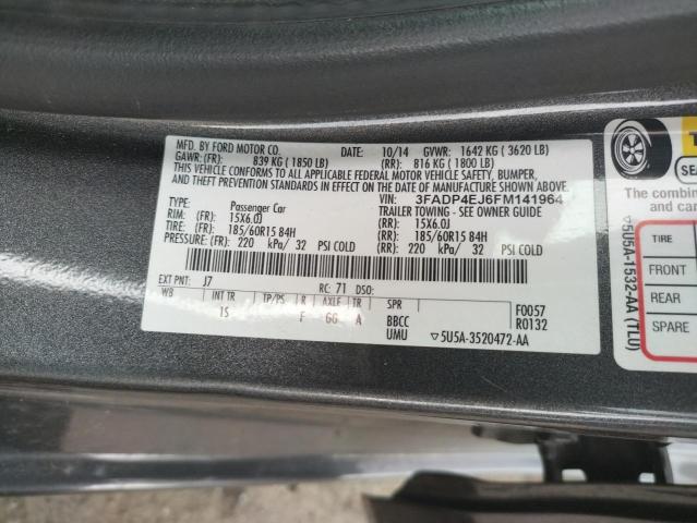 Photo 10 from auction – 2015 FORD FIESTA SE with VIN 3FADP4EJ6FM141964