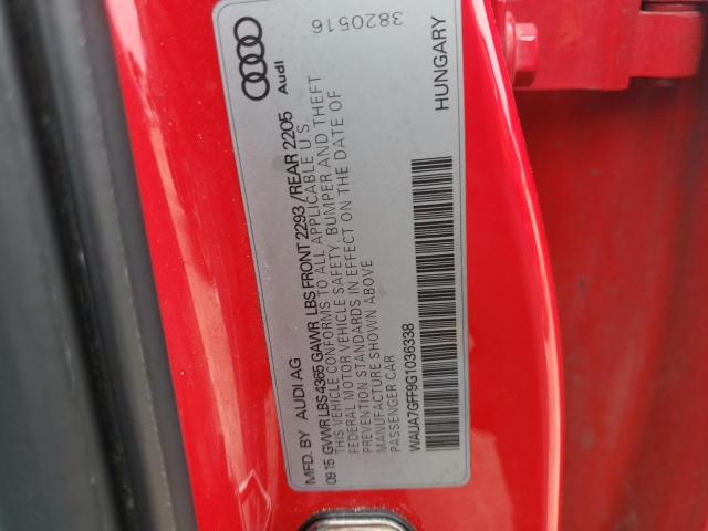Photo 10 from auction – 2016 AUDI A3 PREMIUM with VIN WAUA7GFF9G1036338
