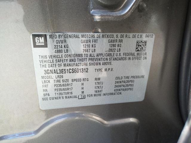 Photo 10 from auction – 2012 CHEVROLET CAPTIVA SP with VIN 3GNAL3E51CS601312