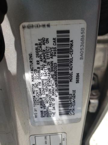 Photo 10 from auction – 2003 TOYOTA CAMRY LE with VIN 4T1BE32K93U680323