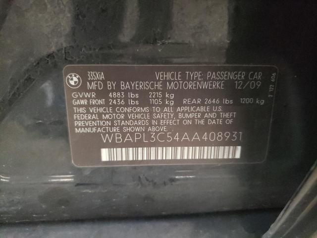Photo 10 from auction – 2010 BMW 335 XI with VIN WBAPL3C54AA408931