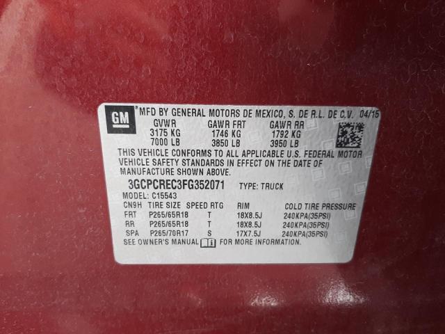 Photo 10 from auction – 2015 CHEVROLET silverado with VIN 3GCPCREC3FG352071