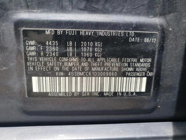 Photo 10 from auction – 2013 SUBARU LEGACY 2.5 with VIN 4S3BMCC61D3009860