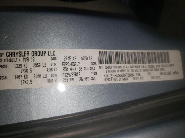 Photo 10 from auction – 2013 CHRYSLER TOWN & COU with VIN 2C4RC1BG9DR720004