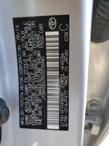 Photo 10 from auction – 2014 TOYOTA PRIUS with VIN JTDKN3DU9E0378480