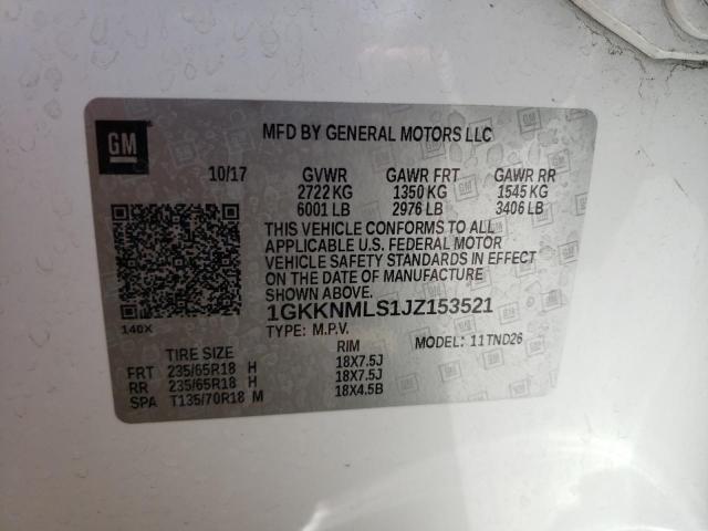 Photo 10 from auction – 2018 GMC ACADIA SLT with VIN 1GKKNMLS1JZ153521