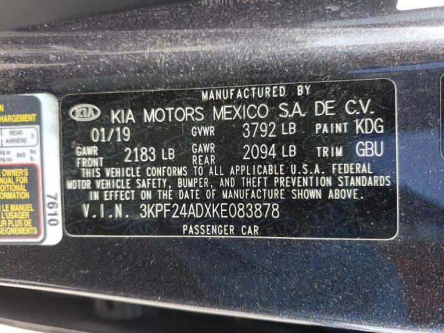 Photo 10 from auction – 2019 KIA FORTE FE with VIN 3KPF24ADXKE083878