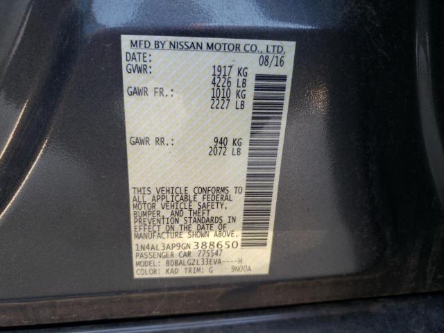 Photo 10 from auction – 2016 NISSAN ALTIMA 2.5 with VIN 1N4AL3AP9GN388650