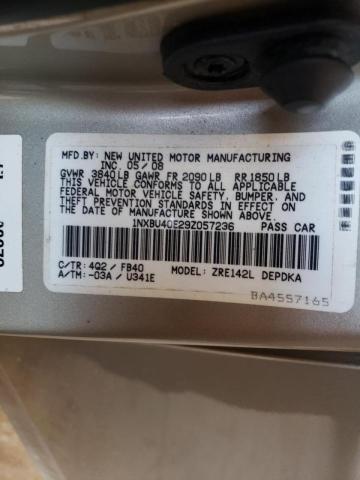 Photo 10 from auction – 2009 TOYOTA COROLLA BA with VIN 1NXBU40E29Z057236