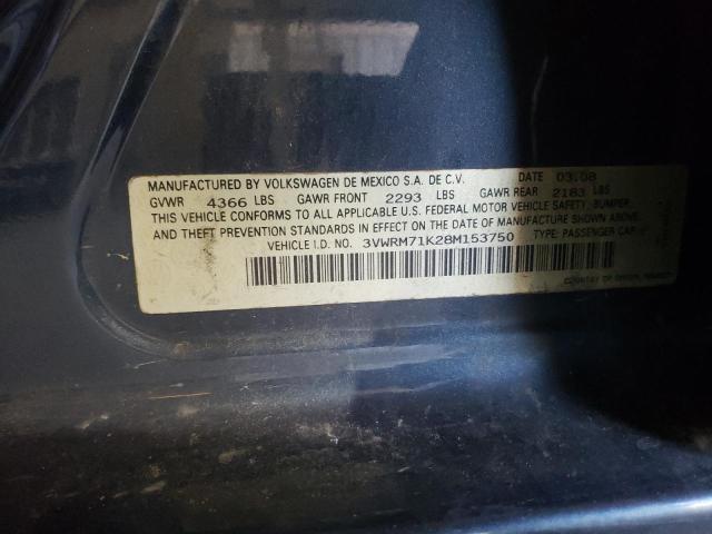 Photo 10 from auction – 2008 VOLKSWAGEN JETTA SE with VIN 3VWRM71K28M153750