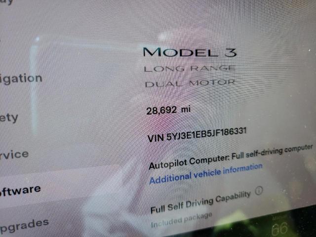 Photo 10 from auction – 2018 TESLA MODEL 3 with VIN 5YJ3E1EB5JF186331