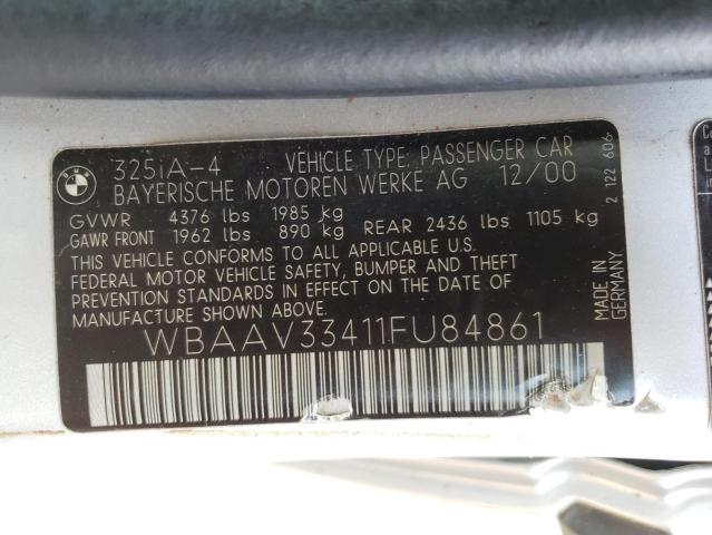 Zdjęcie 10 z aukcji – 2001 BMW 325 I z VIN WBAAV33411FU84861