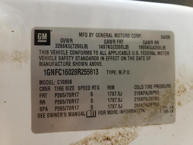 Photo 10 from auction – 2008 CHEVROLET SUBURBAN C with VIN 1GNFC16028R255813