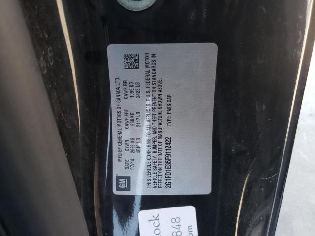 Photo 10 from auction – 2015 CHEVROLET CAMARO LT with VIN 2G1FD1E35F9112422
