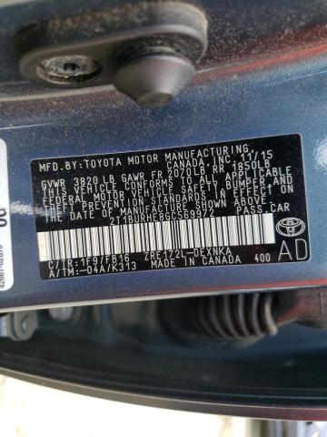 Photo 10 from auction – 2016 TOYOTA COROLLA L with VIN 2T1BURHE8GC569972