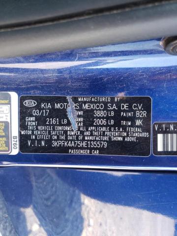 Photo 10 from auction – 2017 KIA FORTE LX with VIN 3KPFK4A75HE135579