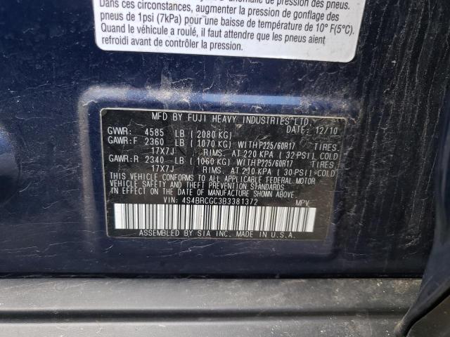 Photo 10 from auction – 2011 SUBARU OUTBACK 2. with VIN 4S4BRCGC3B3381372