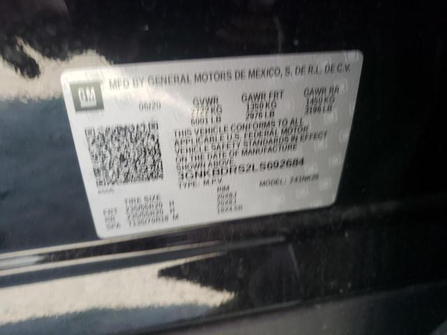 Photo 10 from auction – 2020 CHEVROLET BLAZER 3LT with VIN 3GNKBDRS2LS692684