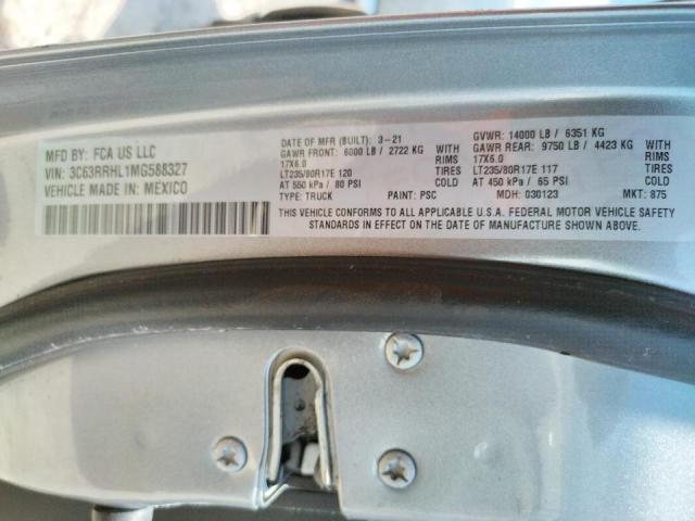 Photo 10 from auction – 2021 RAM 3500 BIG H with VIN 3C63RRHL1MG588327