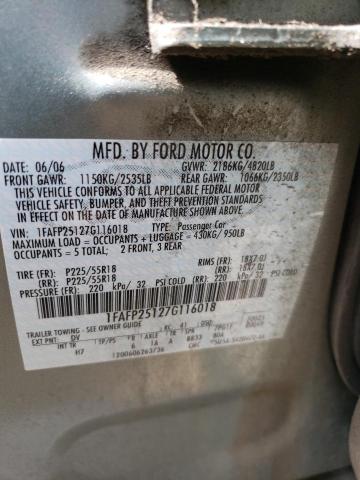Photo 10 from auction – 2007 FORD FIVE HUNDR with VIN 1FAFP25127G116018