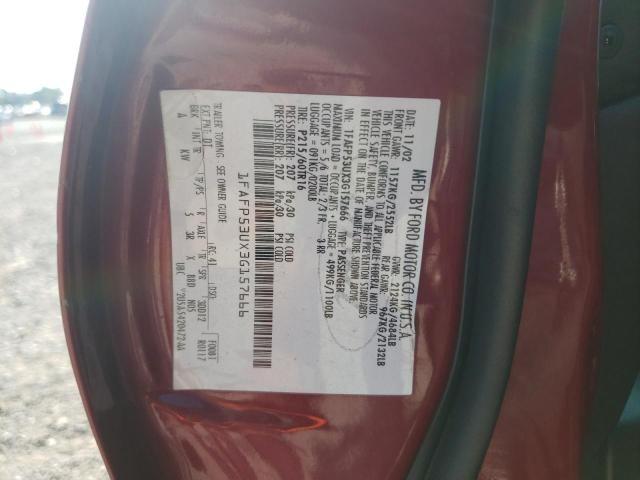 Photo 10 from auction – 2003 FORD TAURUS SE with VIN 1FAFP53UX3G157666