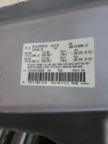 Photo 10 from auction – 2007 DODGE RAM 1500 S with VIN 1D7HU18P47J642990