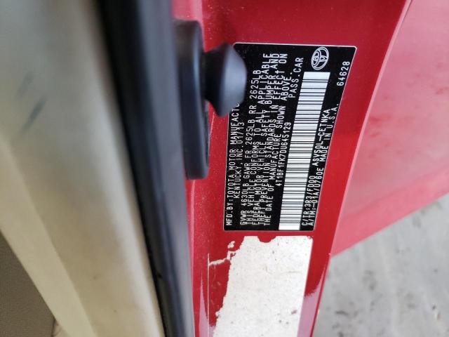 Photo 10 from auction – 2013 TOYOTA CAMRY L with VIN 4T1BF1FK7DU645129