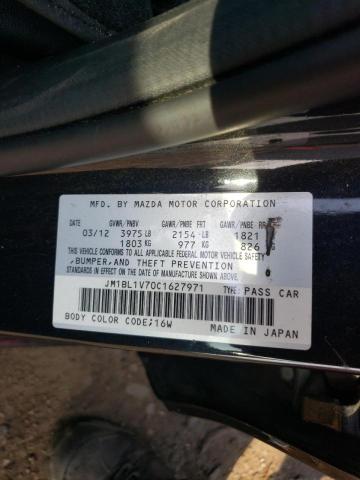 Photo 10 from auction – 2012 MAZDA 3 I with VIN JM1BL1V70C1627971