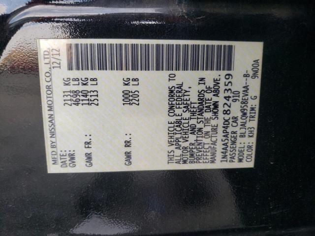 Photo 10 from auction – 2013 NISSAN MAXIMA S with VIN 1N4AA5AP4DC824359