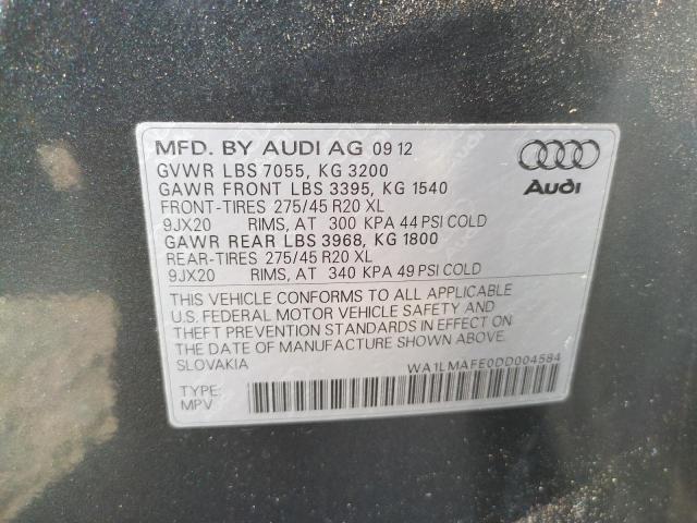 Photo 10 from auction – 2013 AUDI Q7 PREMIUM with VIN WA1LMAFE0DD004584