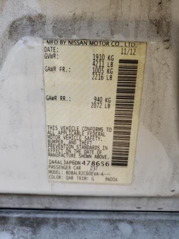 Photo 10 from auction – 2013 NISSAN ALTIMA 2.5 with VIN 1N4AL3AP6DN478656