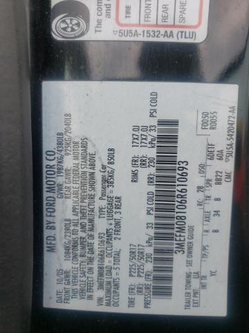 Photo 10 from auction – 2006 MERCURY MILAN PREM with VIN 3MEFM08106R610693