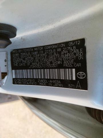 Photo 10 from auction – 2012 TOYOTA PRIUS with VIN JTDKN3DU1C1550301