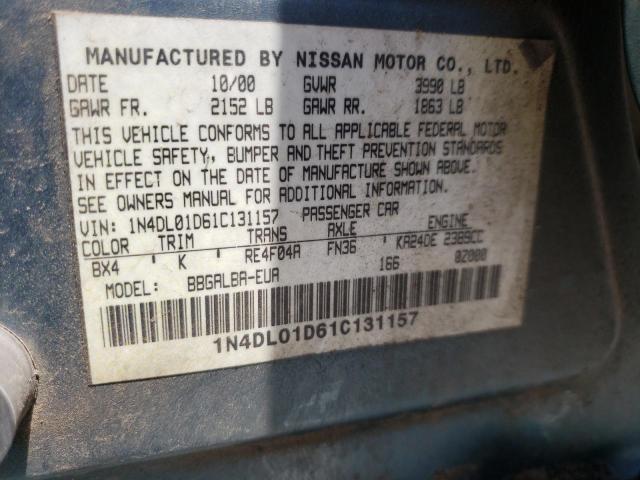 Photo 10 from auction – 2001 NISSAN ALTIMA XE with VIN 1N4DL01D61C131157