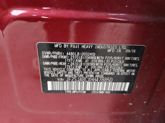 Photo 10 from auction – 2017 SUBARU FORESTER 2 with VIN JF2SJABCXHH478850