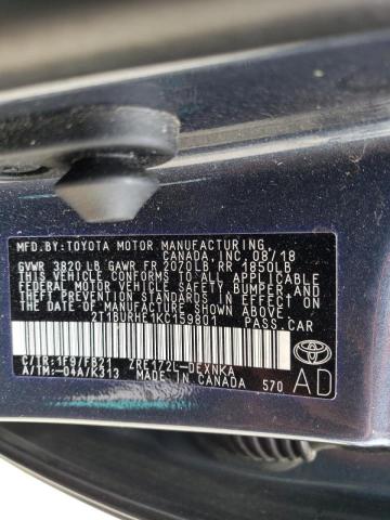 Photo 10 from auction – 2019 TOYOTA COROLLA L with VIN 2T1BURHE1KC159801