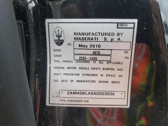 Photo 10 from auction – 2010 MASERATI GRANTURISM with VIN ZAM45KLA9A0053036