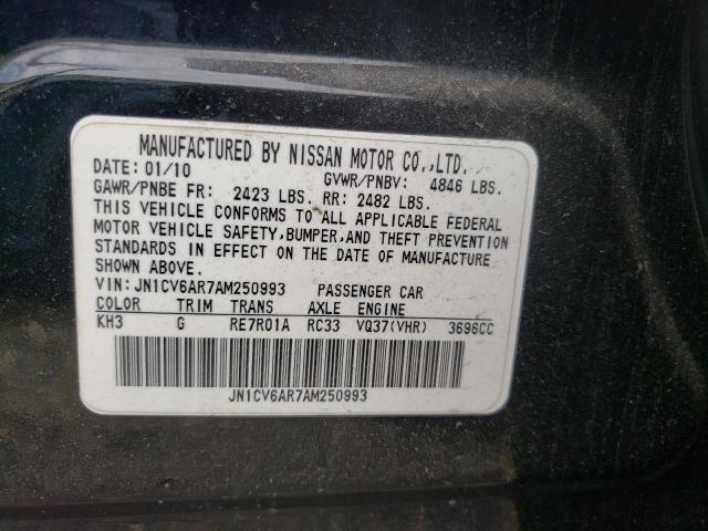 Photo 10 from auction – 2010 INFINITI G37 with VIN JN1CV6AR7AM250993