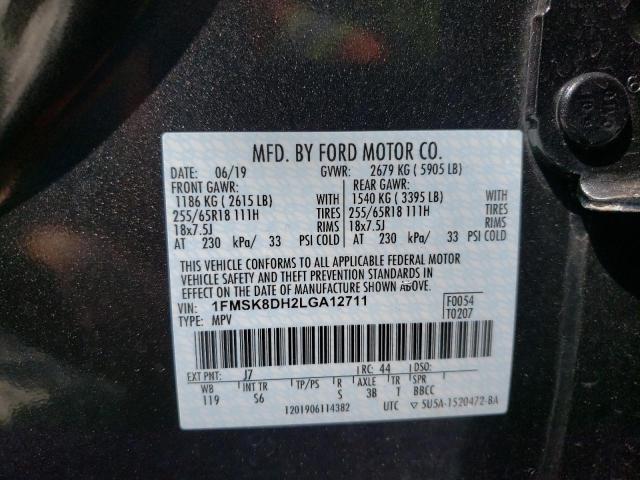 Photo 10 from auction – 2020 FORD EXPLORER X with VIN 1FMSK8DH2LGA12711