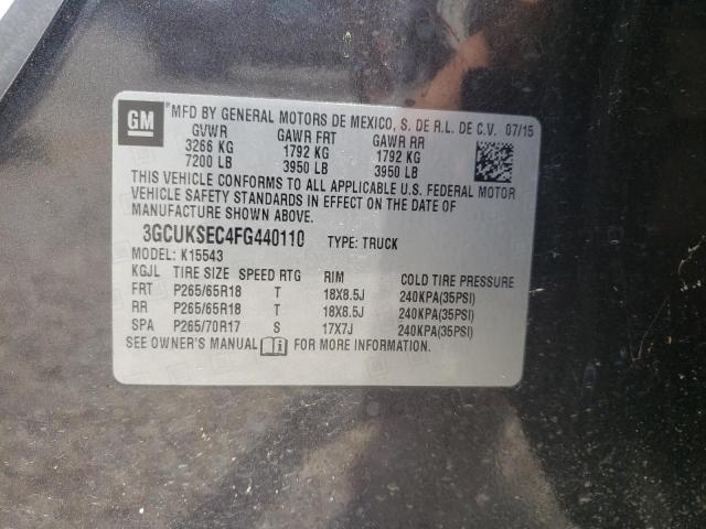 Photo 10 from auction – 2015 CHEVROLET SILVERADO with VIN 3GCUKSEC4FG440110