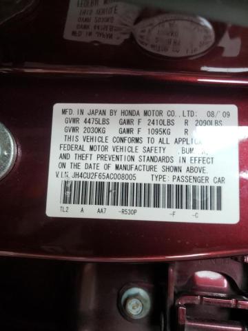 Photo 10 from auction – 2010 ACURA TSX with VIN JH4CU2F65AC008005