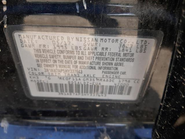 Photo 10 from auction – 2017 NISSAN SENTRA S with VIN 3N1AB7AP5HY337643