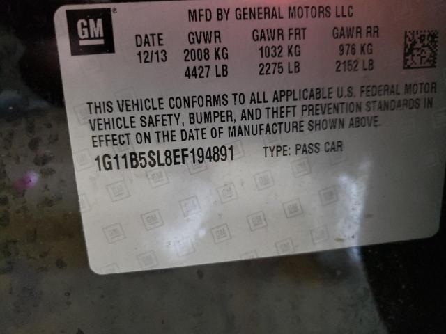 Photo 10 from auction – 2014 CHEVROLET MALIBU LS with VIN 1G11B5SL8EF194891