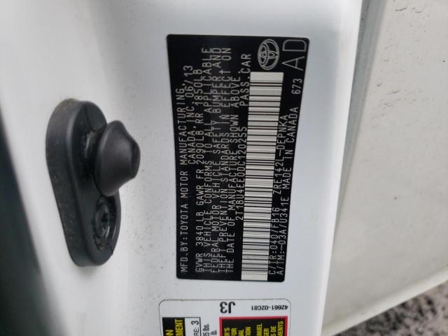 Photo 10 from auction – 2013 TOYOTA COROLLA BA with VIN 2T1BU4EE0DC120255